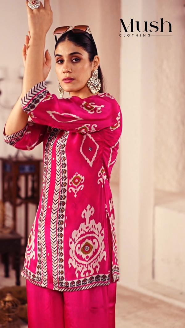 Fuljhadi Co-ord Set: Pink