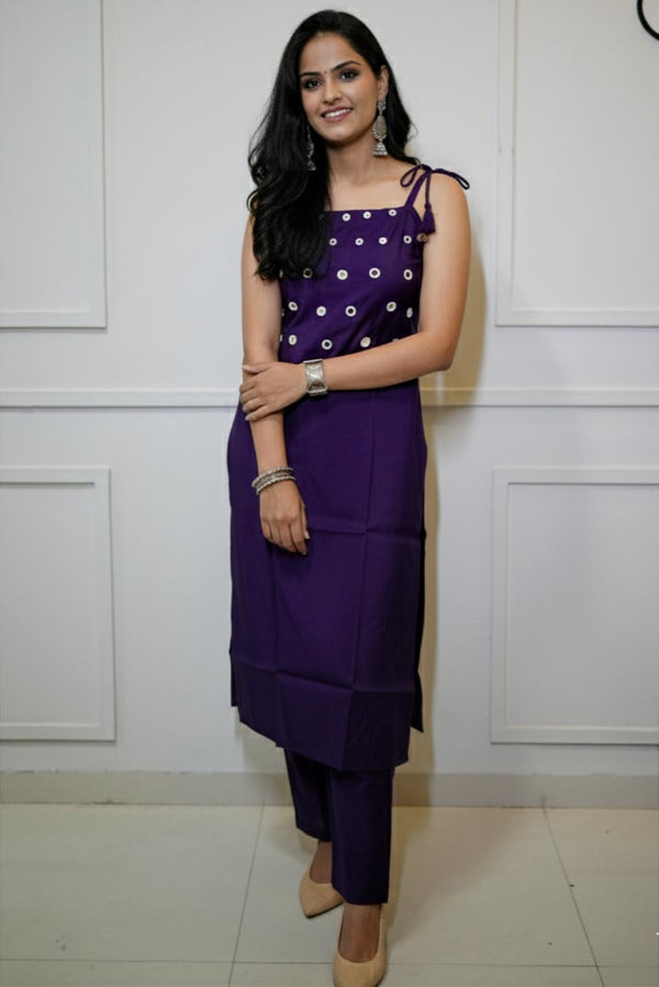Sheesha Co-ord set: Purple